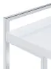 CoasterEveryday 936118 Dani - Rectangular C-Shaped Sofa Side Table - White High Gloss