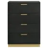 Coaster Fine Furniture 224785 Caraway - 4-Drawer Bedroom Chest - Black