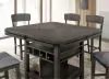 Furniture of America CM3733GY-RPT-TABLE Stacie - Counter Height Round Dining Table - Gray