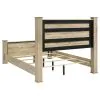 Coaster Fine Furniture 225101KE-S5 Oakglen - 5 Piece Eastern King Bedroom Set - Weathered Oak