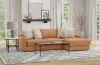 Jackson Furniture Industries 5045/63/76-26 Minori - Italian Leather 2 Piece Sofa / Chaise With RSF Chaise - Whiskey