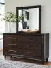 Benchcraft® B611B1 Benchcraft® B611B1 Dantenton - Dresser And Mirror - Merlot
