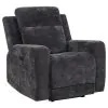 Coaster Fine Furniture 610156P Kennett - Chenille Upholstered Power Recliner Chair - Dark Gray