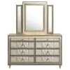 Coaster Fine Furniture 222663M Lorient - 8-Drawer LED Dresser With Mirror - Ivory And Camel