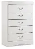 Ashley Furniture B129-46 Anarasia - Five Drawer Chest - White