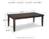 Ashley Furniture D596-35 Haddigan - Rectangular Dining Room Extension Table - Dark Brown