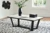 Ashley Furniture T770-1 Fostead - Rectangular Cocktail Table - White / Espresso