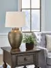 Ashley Furniture L207494 Madney - Metal Table Lamp - Antique Gold Finish