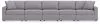 Ashley Furniture 92104S75 Ashley Furniture 92104S75 Modmax - 5-Piece Sectional With 3 Armless Chairs - Granite