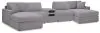 Ashley Furniture 92104S70 Ashley Furniture 92104S70 Modmax - 5 Piece Double Chaise Sectional With Audio Console - Granite