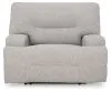 Ashley Furniture 9360582 Acklen Place - Wide Seat Power Recliner - Pewter