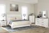 Ashley Furniture B1190/31/36/72/97 Ashley Furniture B1190/31/36/72/97 Gerridan - 4 Pc. - Dresser, Mirror, King Panel Bed - White / Gray
