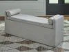 Ashley Furniture D841-00 Galliden - Large Upholstered Dining Room Bench - Beige