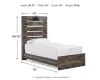 Ashley Furniture B211B2 Ashley Furniture B211B2 Drystan - Twin Panel Bed - Brown / Beige