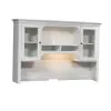 Liberty Furniture 417-HO132 Allyson Park - Jr Executive Credenza Hutch - Wirebrushed White / Charcoal