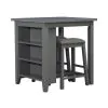 Liberty Furniture 942-CD-3CTS Liberty Furniture 942-CD-3CTS Brook Creek - 3 Piece Counter Set - Gray