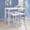 CoasterEveryday 182525 Natividad - 5 Piece Pub Height Bar Table Set - White High Gloss