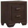 CoasterEveryday 204392 Kauffman - 2-Drawer Nightstand - Dark Cocoa