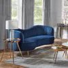 CoasterEssence 506862 Sophia - Upholstered Channel Tufted Loveseat - Blue