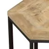 CoasterEssence 935844 Adger - 2 Piece Hexagonal Nesting Tables - Natural And Black