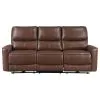Coaster Fine Furniture 610264P Greenfield - Upholstered Power Reclining Sofa - Saddle Brown