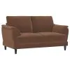 Coaster Fine Furniture 552102 Selma - Velvet Upholstered Crescent Arm Loveseat - Rust