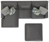 Jackson Furniture Industries 5045/73/75/28-28 Jackson Furniture Industries 5045/73/75/28-28 Minori - Italian Leather 2 Piece Sofa / Chaise With LSF Chaise And Cocktail Ottoman - Steel