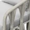 Intercon AX-CH-460AC-WHT-C Alexa - Outdoor Dining Side Arm Chair - White