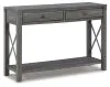 Ashley Furniture T175-4 Freedan - Console Sofa Table - Grayish Brown