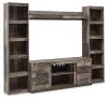 Ashley Furniture EW0200W6 Ashley Furniture EW0200W6 Derekson - 4-Piece Entertainment Center - Multi Gray
