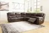 Ashley Furniture U71604S8 Ashley Furniture U71604S8 Dunleith - 5-Piece Power Reclining Sectional - Chocolate