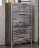 Ashley Furniture B211/31/36/46/69/56/60(2)/B100-14 Drystan - 8 Pc. - Dresser, Mirror, Chest, King Bookcase Bed With 4 Storage Drawers - Brown / Beige