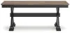 Ashley Furniture D634-00 Wildenauer - Large Dining Room Bench - Brown / Black