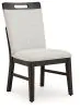 Ashley Furniture D618-01 Neymorton - Dining Upholstered Side Chair (Set of 2) - Light Gray / Brown