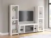 Ashley Furniture W2722W1 Brollevi - 3-Piece Entertainment Center With Fireplace - White