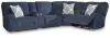 Ashley Furniture 93607S19 Ashley Furniture 93607S19 Acklen Place - 5-Piece Power Reclining Sectional With Storage Console - Navy
