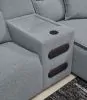Ashley Furniture 65906S13 Modmax II - 5-Piece Power Reclining Sectional With 2 Audio Consoles - Salt And Pepper