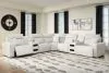 Ashley Furniture 65907S9 Ashley Furniture 65907S9 Modmax II - 7-Piece Power Reclining Sectional With Audio Consoles - Stone