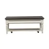 Liberty Furniture 417-OT1010 Allyson Park - Rectangular Cocktail Table - Wirebrushed White / Charcoal