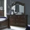 Liberty Furniture 737-BR-KPSDMC Liberty Furniture 737-BR-KPSDMC Messina Estates - 4 Piece Bedroom Set (King Poster Bed, Dresser & Mirror, Chest) - Cognac