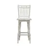 Liberty Furniture 244-B400330 Magnolia Manor - Spindle Back Swivel Bar Stool - Antique White & Weathered Bark