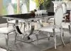 CoasterElevations 107871 Antoine - Rectangular Glass Top Dining Table - Black