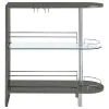 CoasterEssence 101073 Adolfo - Rectangular 2-Tier Home Bar Table - Gray High Gloss