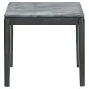CoasterEssence 753517 Mozzi - Square Faux Marble Side End Table - Gray And Black