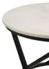 CoasterEssence 931227 Miguel - Round Marble Top Coffee Table - White And Black