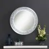 CoasterEssence 961428 Lixue - Round Wall Mirror LED Lighting - Silver