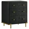 Coaster Fine Furniture 224330KE-S5 Arini - 5 Piece Eastern King Bedroom Set - Black And Natural