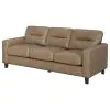 Coaster Fine Furniture 504667 Scotland - Faux Leather Upholstered Track Arm Sofa - Brown