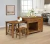 Coaster Fine Furniture 182446 Mayfair - 3 Piece Kitchen Island With Extension Table - Dark Oak