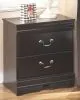 Ashley Furniture B128-92 Huey Vineyard - Two Drawer Night Stand - Black